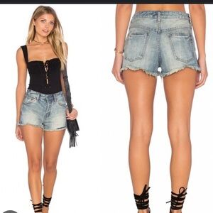 NWOT Free People “Uptown” denim cutoff shorts in Camp